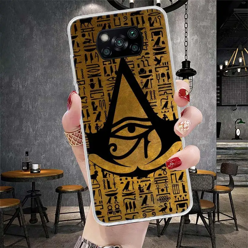 Sacred Eye of Horus Egypt Fresco Phone Case For Xiaomi Poco X6 X5 X4 X3 Nfc F6 F5 Pro F4 F3 M5S M5 M4 M3 M2 F2 F1 Cover Coque Sh