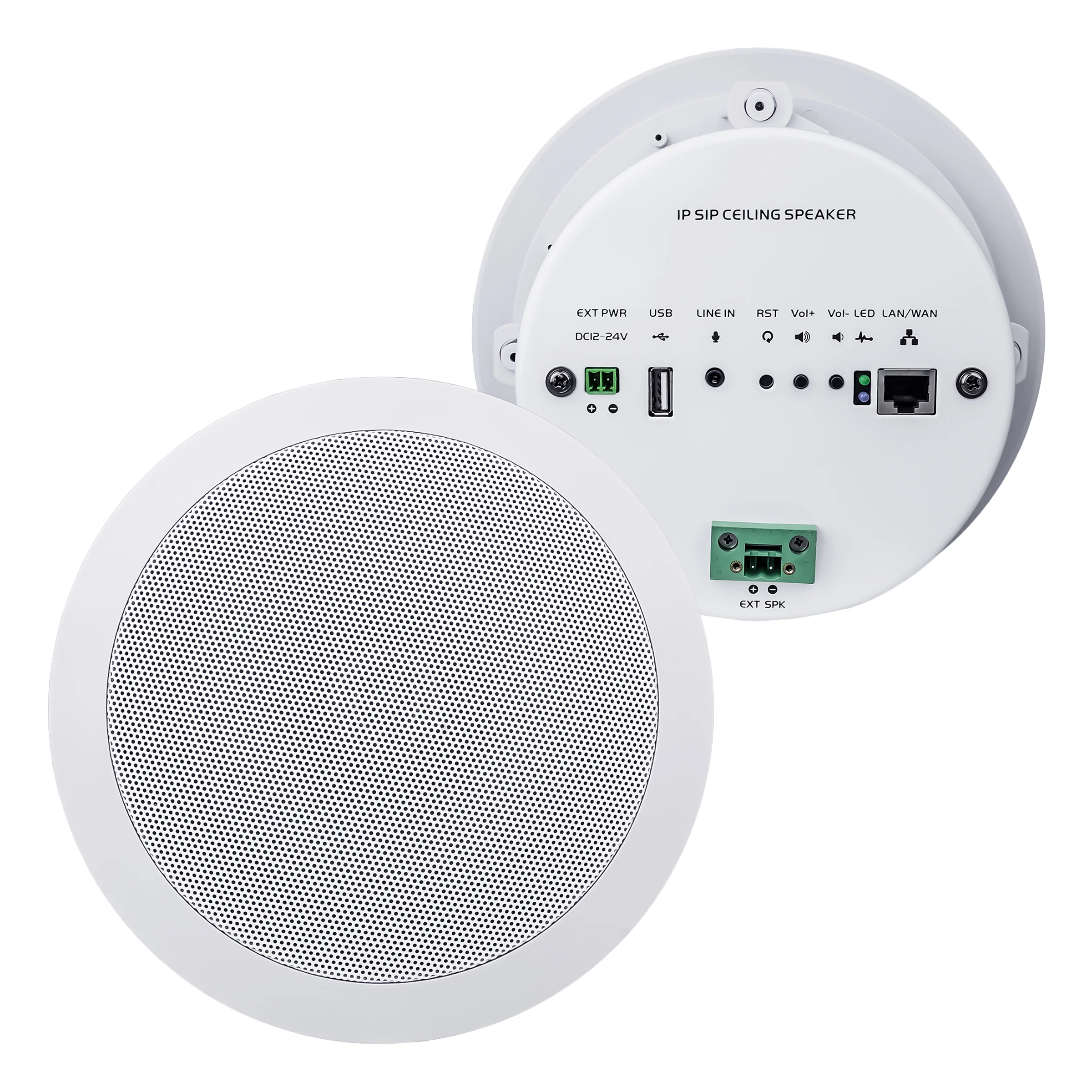 

OBT-POE611 Shenzhen OBTPA Manufacturer ip ethernet Rj45 POE ceiling loudspeaker SIP network active speaker ceiling speaker