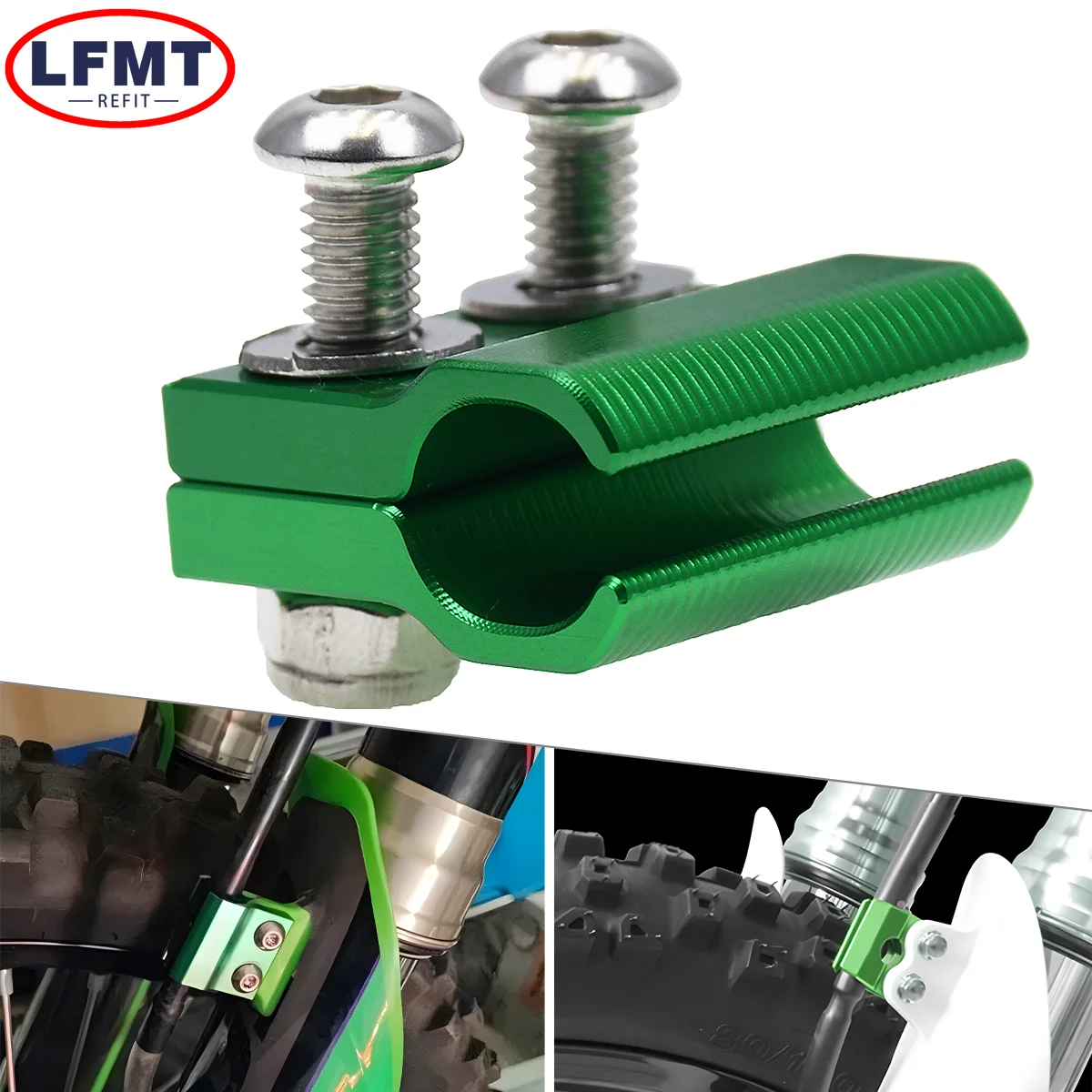 Abrazadera de Manguera para Línea de Freno Delantero de Motocicleta para Kawasaki KX65 80 85 100 KX125 KX250 KX450 KX250F KX450F KX250X KX450X KLX450R