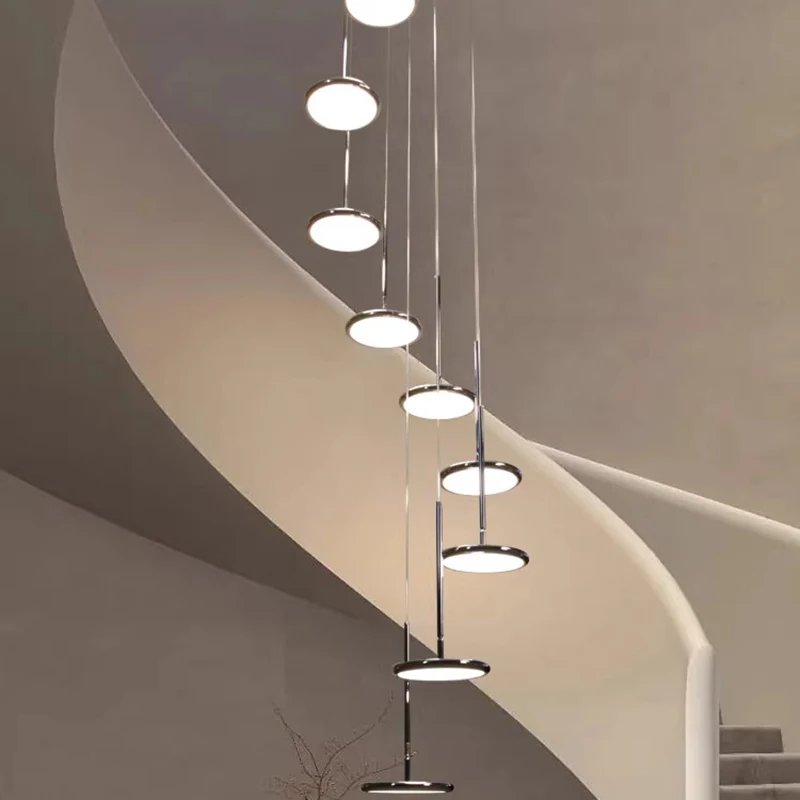 

Простые и современные светильники для домашнего декора, люстры для лестниц, люстры для гостиных, внутреннее освещение.