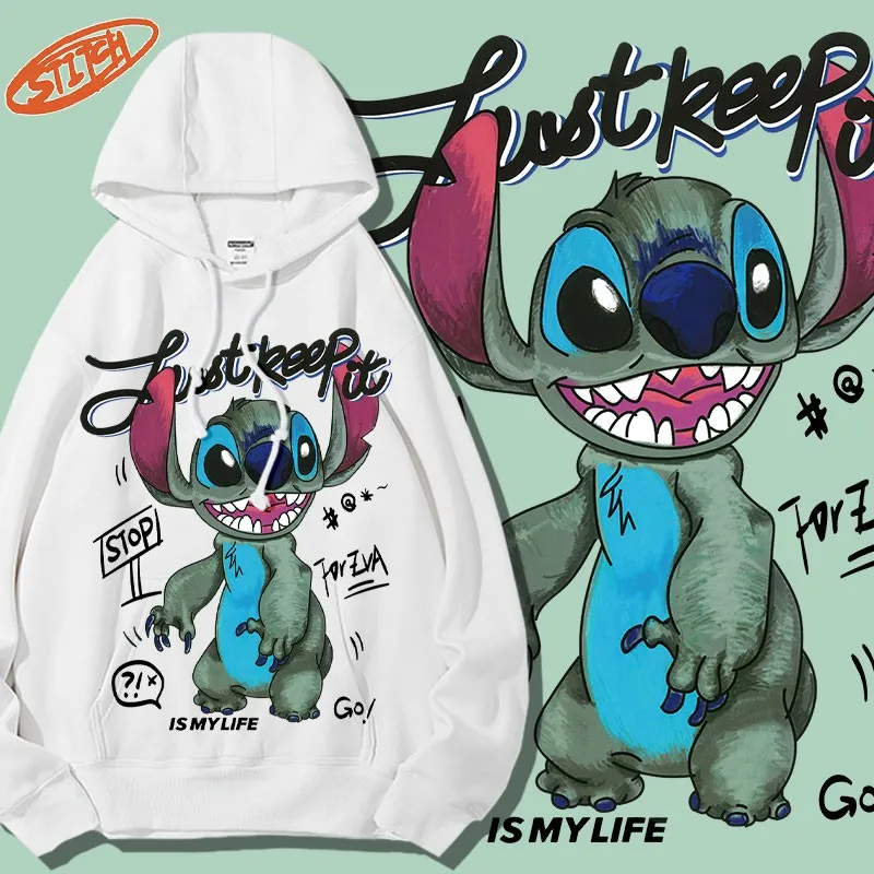 

Steedy Printed Hoodie Male Hoodie Oversize Disney Lilo & Stitch Animation Surrounding Casual Clothing Trend