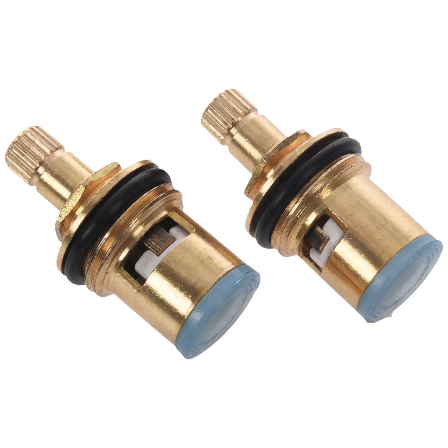 2 pcs 1/2 inch 20 Teeth Ceramic Tap Cartridge Disc Quarter Turn Valve Replacement Hot Cold