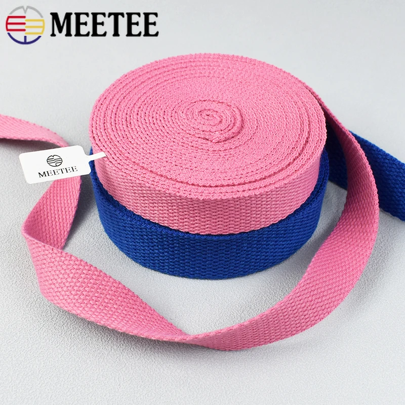 

5Meters 20-50mm Cotton Webbing Band 1.3mm Thick Canvas Ribbon for Sewing Bag Strap Backpack Bias Binding Tape Clothing Accessory