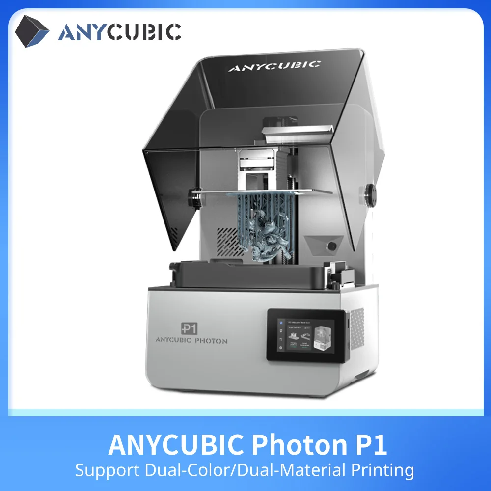 

ANYCUBIC Photon P1 3D-принтер для работы с полимерными смолами, высокоточный, с LCD-экраном, поддержкой двухцветной и двухматериальной печати, для профессионалов