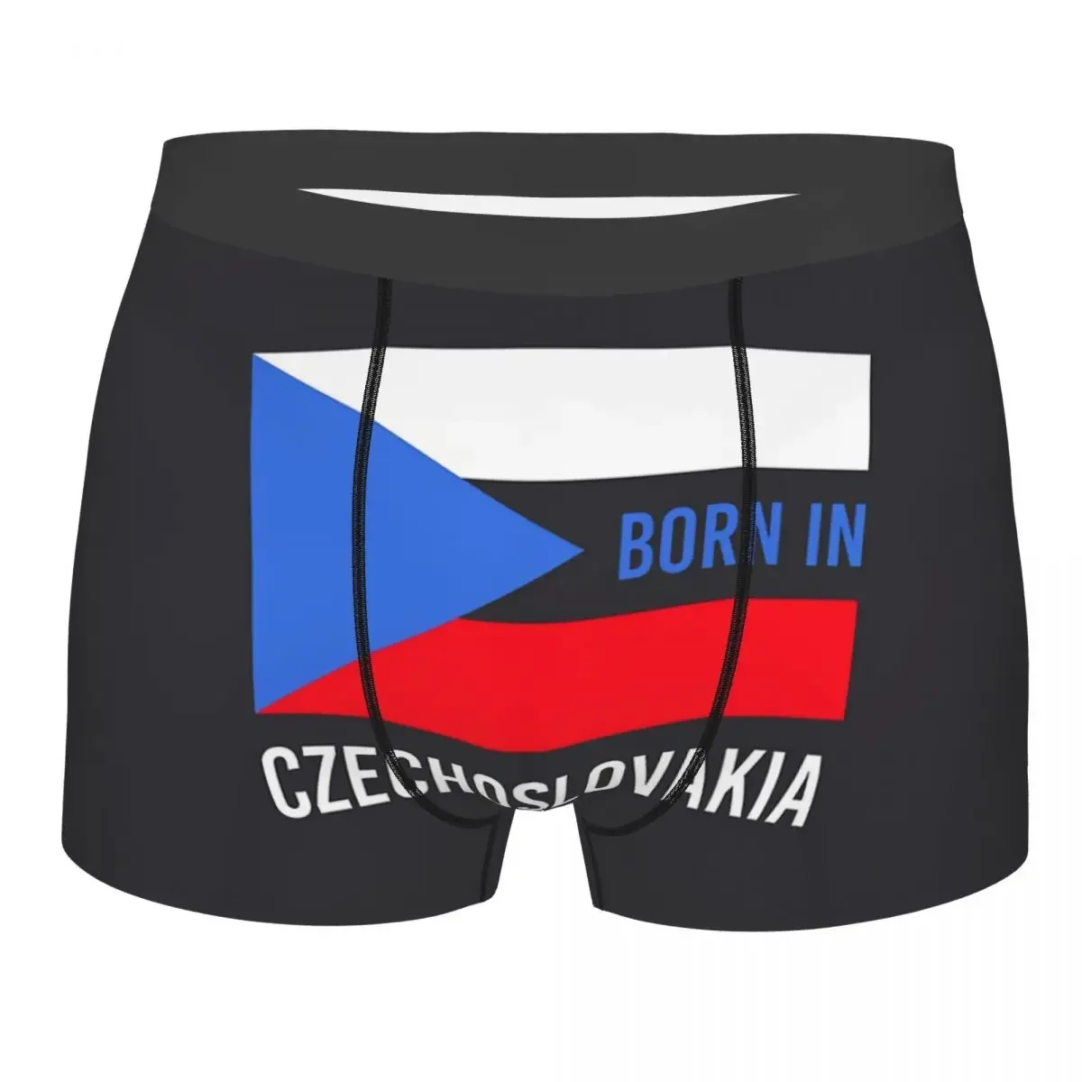 Born In Czechoslovakia Flag Men Boxer Briefs Underwear Russian CCCP Highly Breathable Top Quality Sexy Shorts Gift Idea