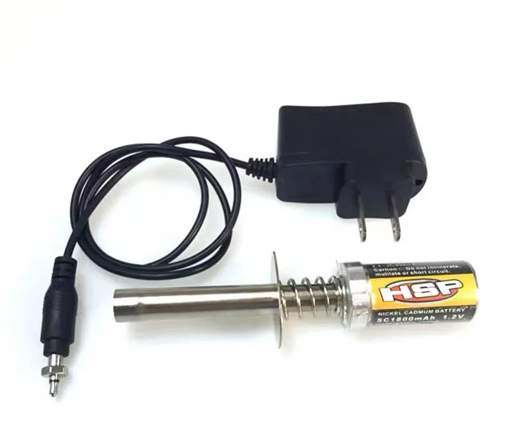 Juego de cargador de encendedor de bujía incandescente de arranque Nitro, herramienta combinada de botella de combustible para coche teledirigido 1/8 1/10, motor Nitro Power Redcat HPI HSP