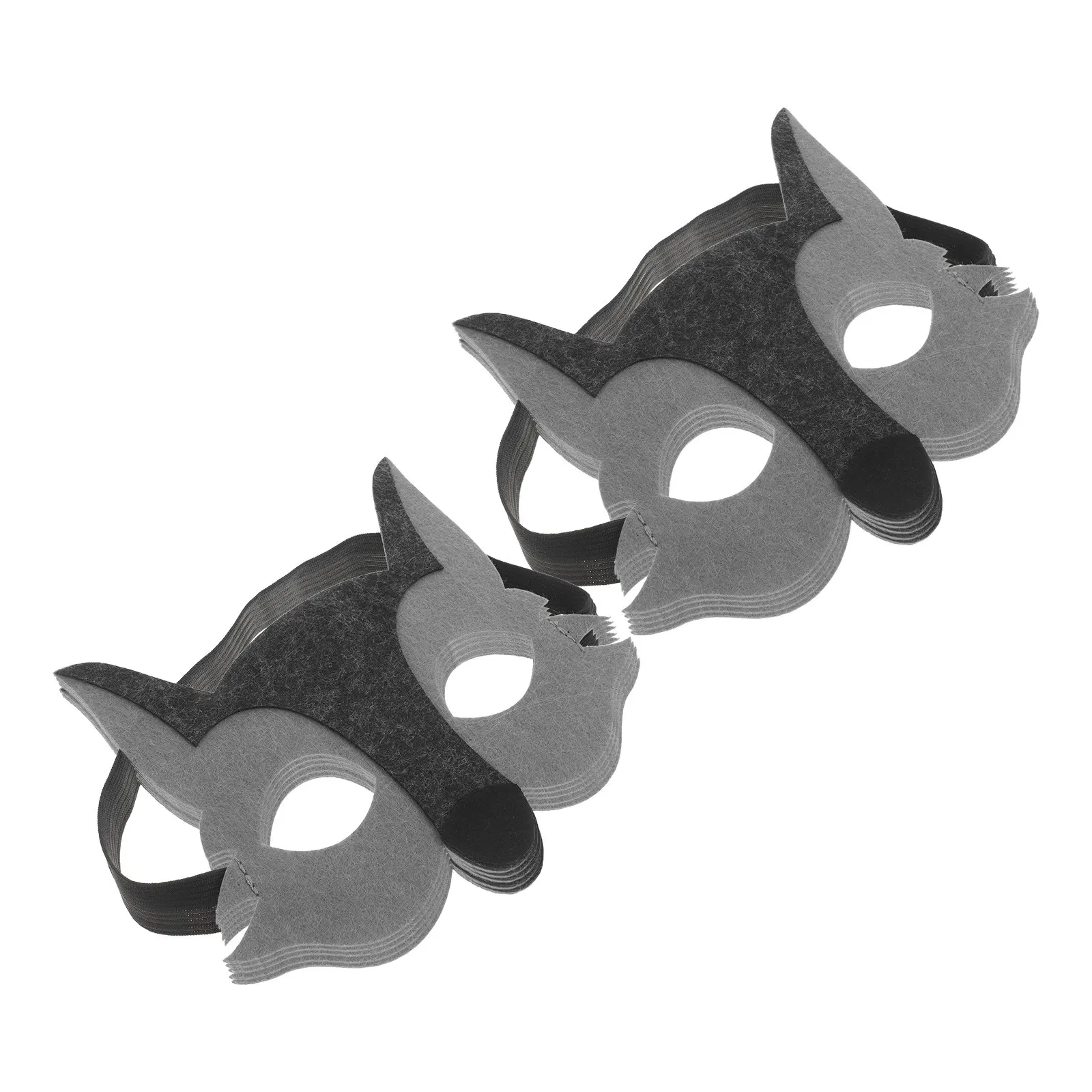 

10 шт. детских масок в виде мультяшных животных, маски волка из фетра, мягкие полумаски для вечеринок, костюмированных мероприятий, Хэллоуина, детские маски для маскарада