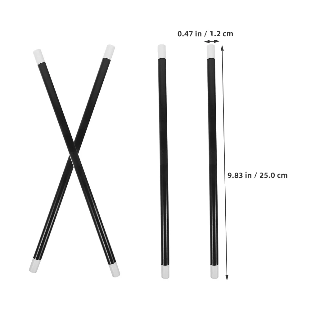 4Pcs Professional Lightweight ABS Plastic Black and White Stage Show Stick Portable Performance Prop Party Favor