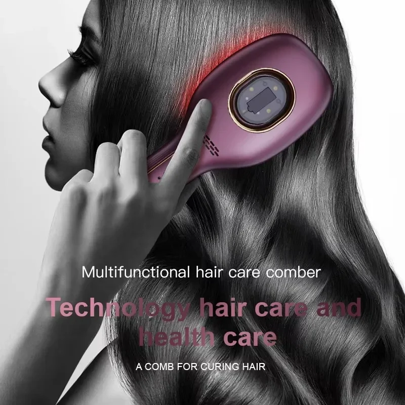 Custom Premium Ems and Microcurrent Professional Heating Hair Growth Comb and Hair Brush