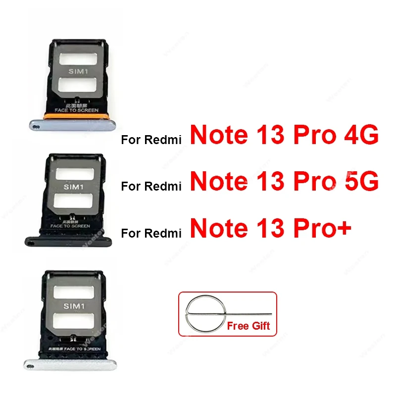 

Sim Card Tray For Xiaomi Redmi Note 13Pro 13 Pro Plus 4G 5G Sim Card Reader Holder SIM Card Slot Replacement Repair Parts