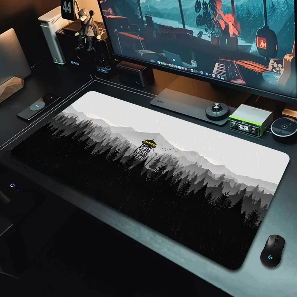 Mouse Pad Art Firewatch Forest Gaming Desk Mat Rubber Keyboard Pads for Office Gamer Non-Slip Mousepad Computer Large Mousepad