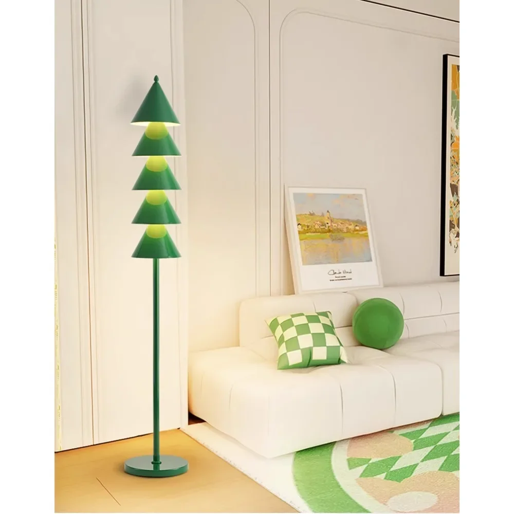 Nordic Green Tree Led Floor Lamp Eye Protection Christmas Tree Floor Lamp for Living Room Sofa Side Home Decor Led Lighting