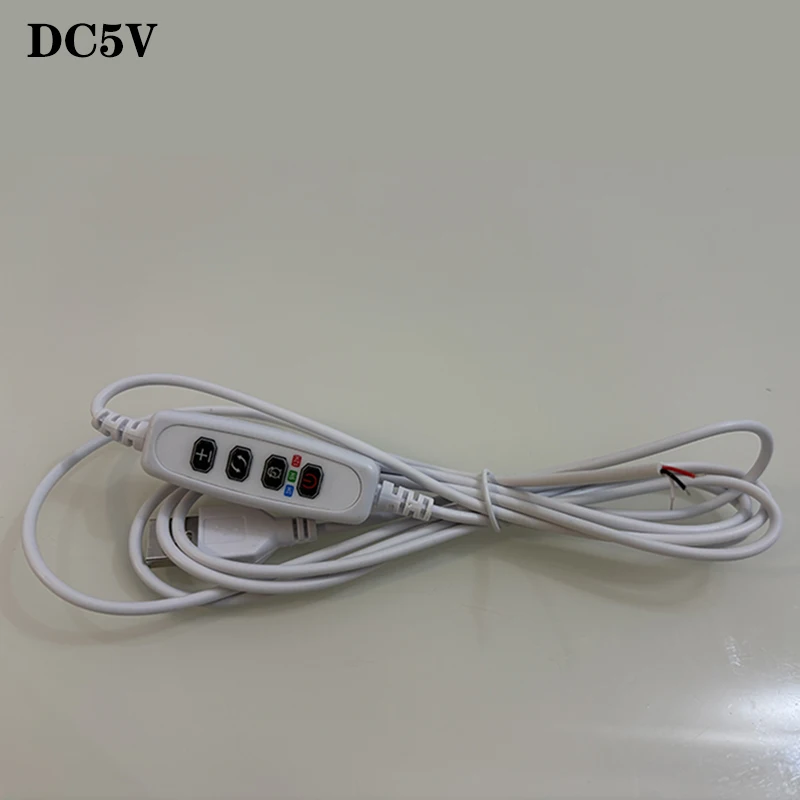 1/15PCS DC5V USB LED 10W two-Color Light Board with Timing Dimmable Cable for Night Light Plant Light