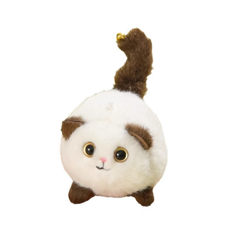 A Soft And Comfortable Stuffed Animal Move And Swing Rotating Cat Doll Toy Gift Home Ornaments Wag Tail Cat Plush Toy