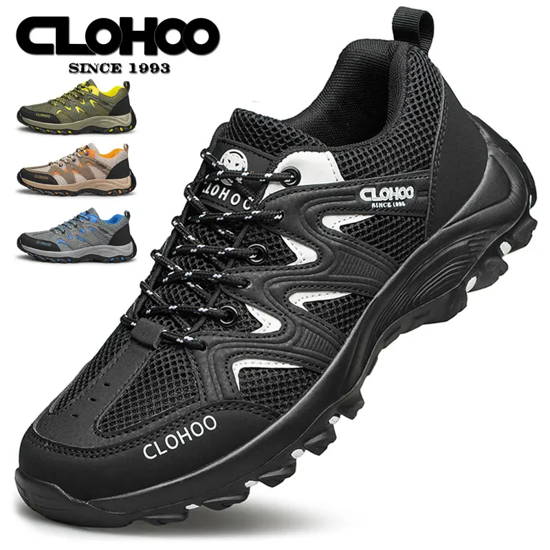 

Кроссовки CLOHOO Мужские дышащие, повседневная обувь для занятий спортом на открытом воздухе, с сетчатым верхом, с резиновой подошвой, удобные повседневные