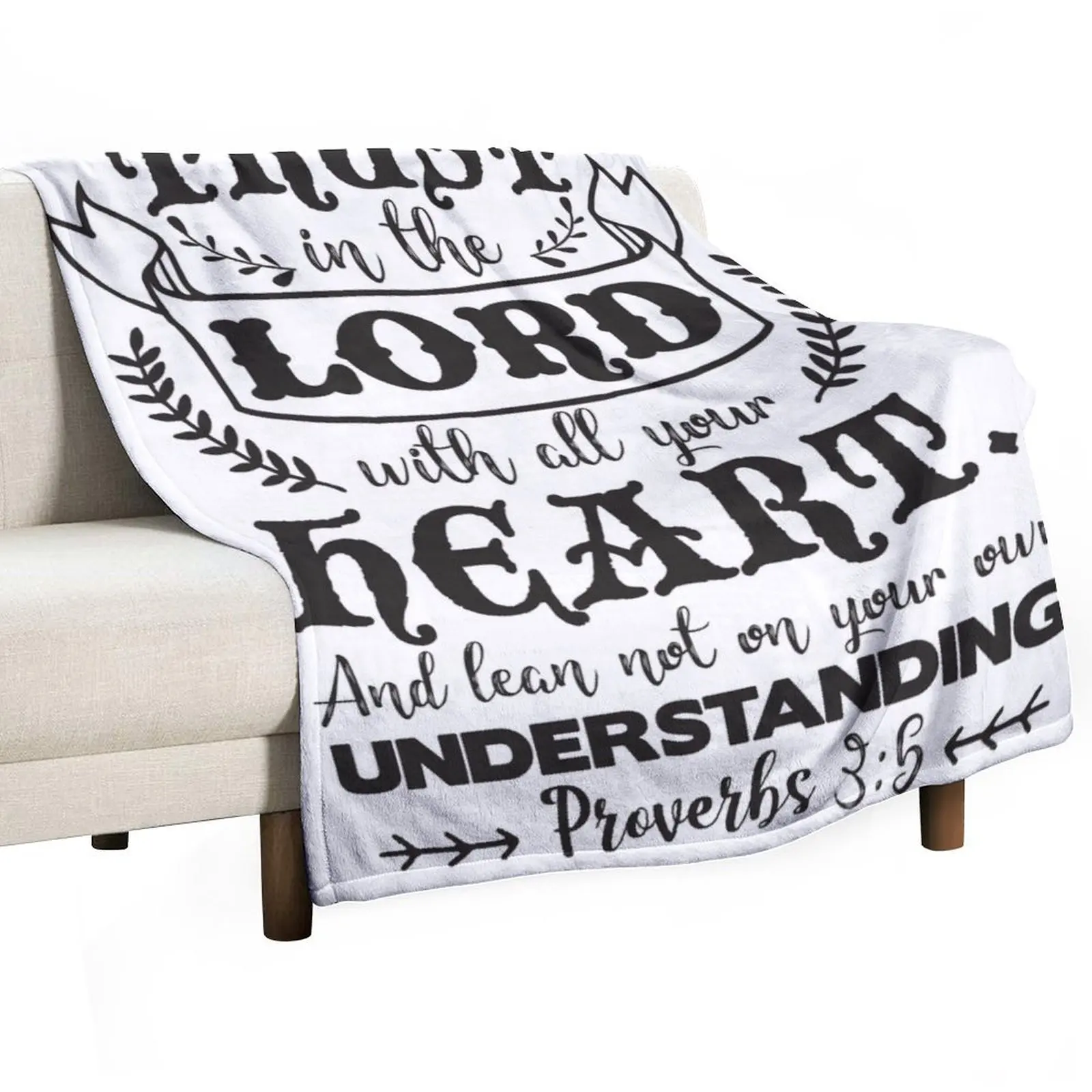 

Proverbs 3:5 Trust In The Lord With All Your Heart Throw Blanket Bed linens Retros Blankets