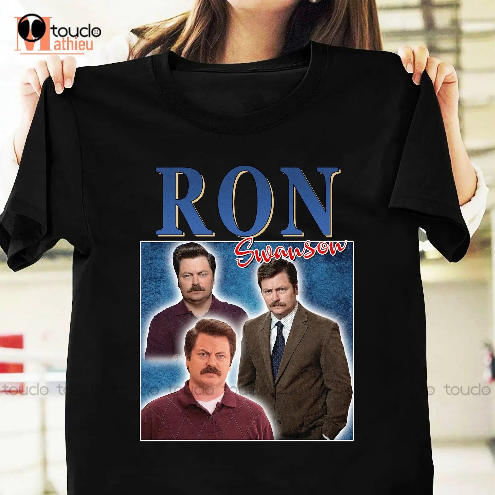 Ron Swanson T-Shirt Fictional Character Shirt Parks And Recreation Tv Series T-Shirts For Men Graphic Xs-5Xl Christmas Gift