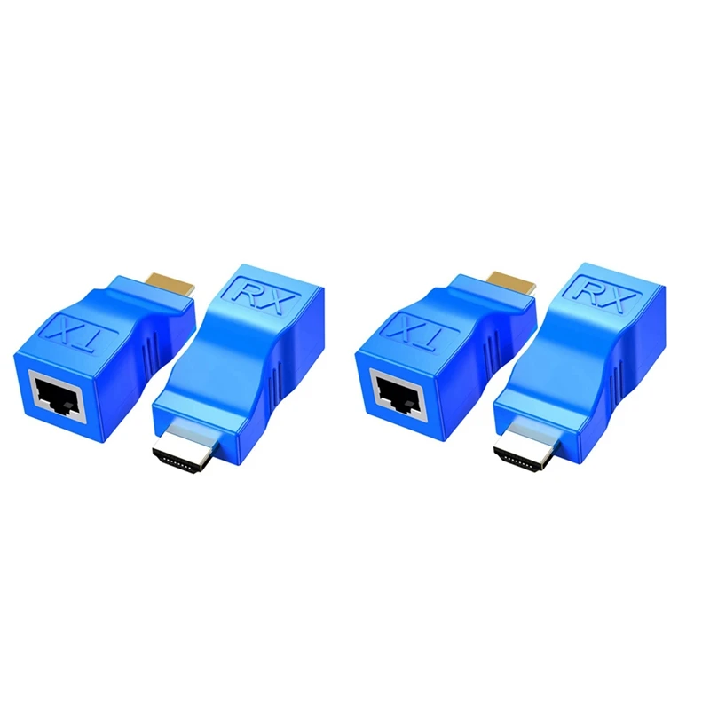 To RJ45 Network  Repeater 4 PCS  Extender Transmitter And Receiver Network