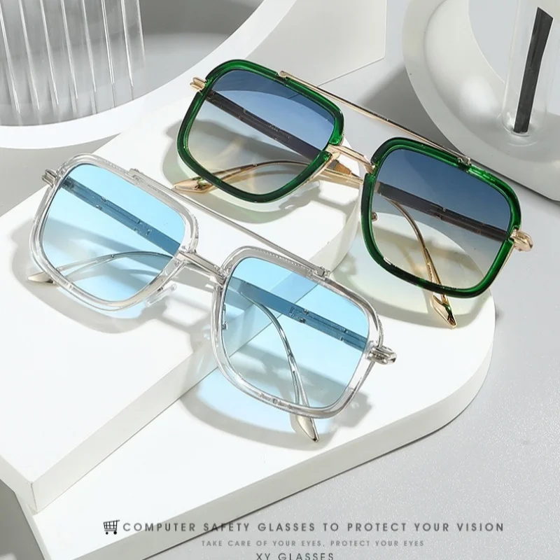 Солнцезащитные очки квадратные модные солнцезащитные очки мужские роскошные женские брендовые сверхлегкие оправы для туризма и вечеринки Leisu