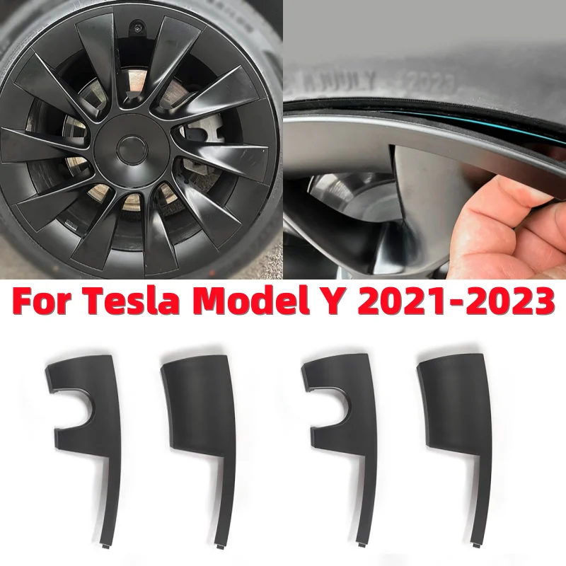 

20 Inch Split Wheel Protective Cover Hub Cover Patch Hubcap Stickers For Tesla Model Y 2021-2023