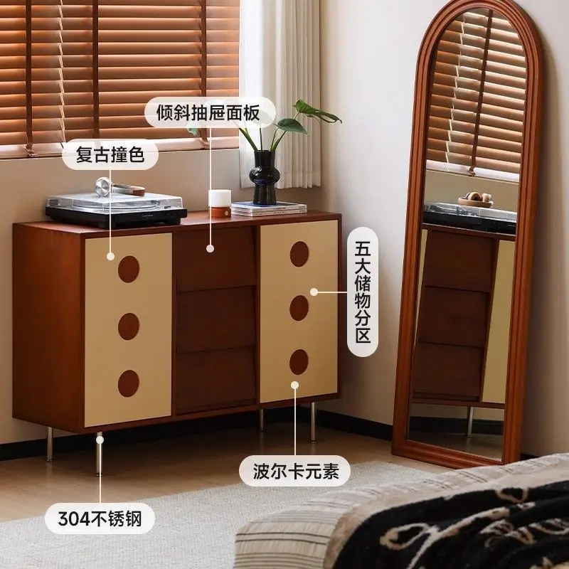 zijkast woonkamer Bauhaus multifunctionele kleuraanpassing opbergkast slaapkamer klein appartement nachtkastje