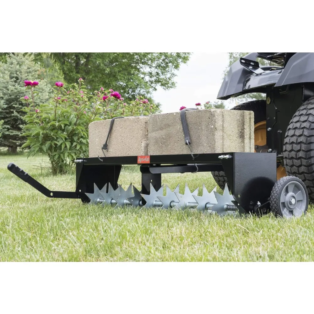 45-0544 40-Inch Spike Aerator, Black & 45-0295 48-Inch Lawn Dethatcher, Medium, Black