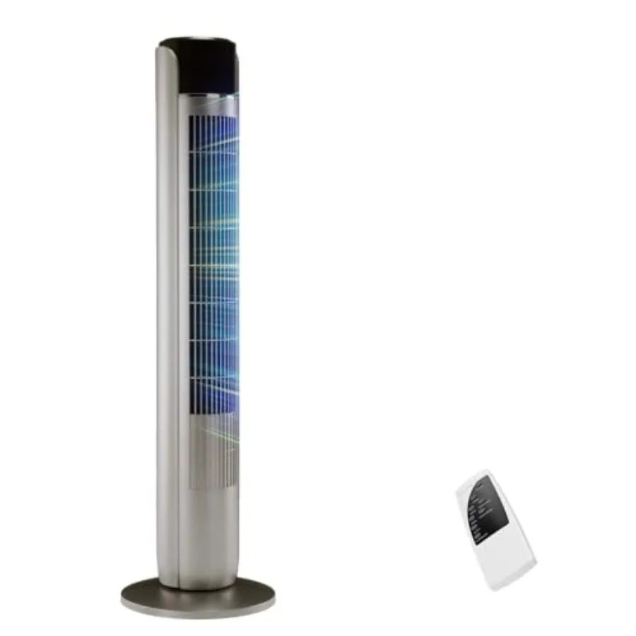 

Tower Fan for Bedroom, 60°Oscillating Fan with Remote, 25Feet Far, 28dB Quiet Electric Standing Fan, 12 H Timer, 5 Speeds, 4 Mo