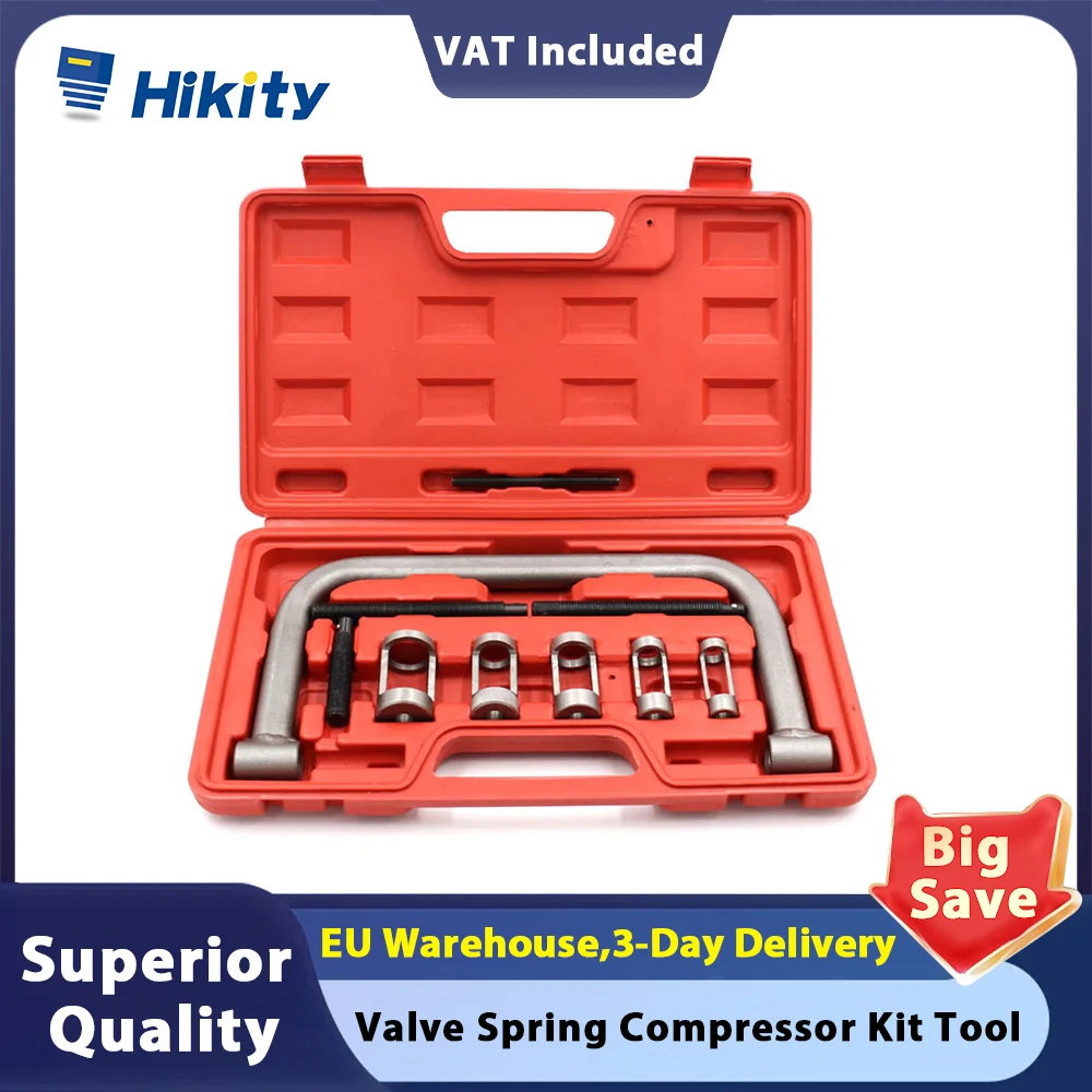 Hikity Valve Spring Compressor Kit  Tool Engine Spring Compressor Valve Removal And Installation Tools for Car Motorcycle