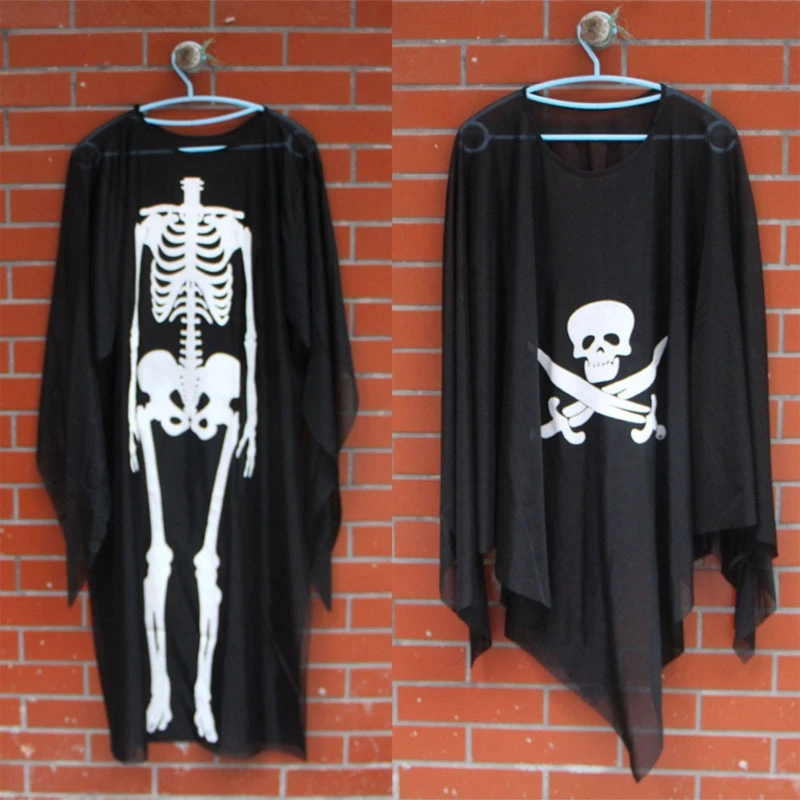 Halloween Robes for Vampire Cosplay Costume Skull Skeleton Printed Scary C Drop Shipping