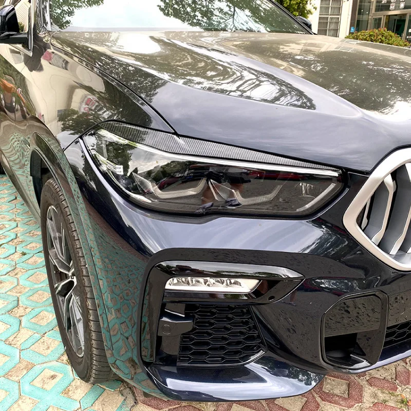 

For BMW X5 G05 X6 G06 2019+ Eyelids Eyelash Exterior Modified Tuning Car Accessories Aftermarket Car Front Headlight Eyebrows