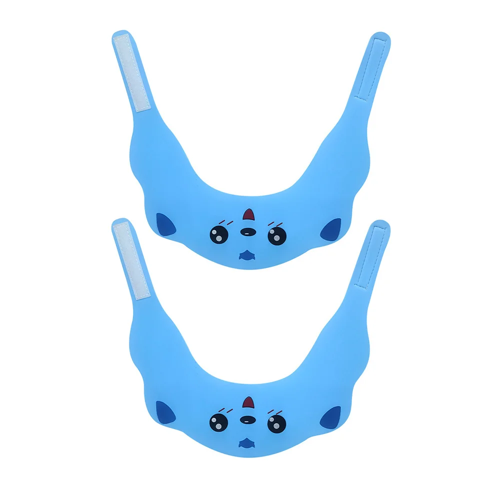 2 قطعة قبعات استحمام الطفل مقاوم للماء البوليستر قابل للتعديل سلامة قناع الشامبو قبعات حماية العين الأذن قبعات حمام الرضع للاستحمام و #6