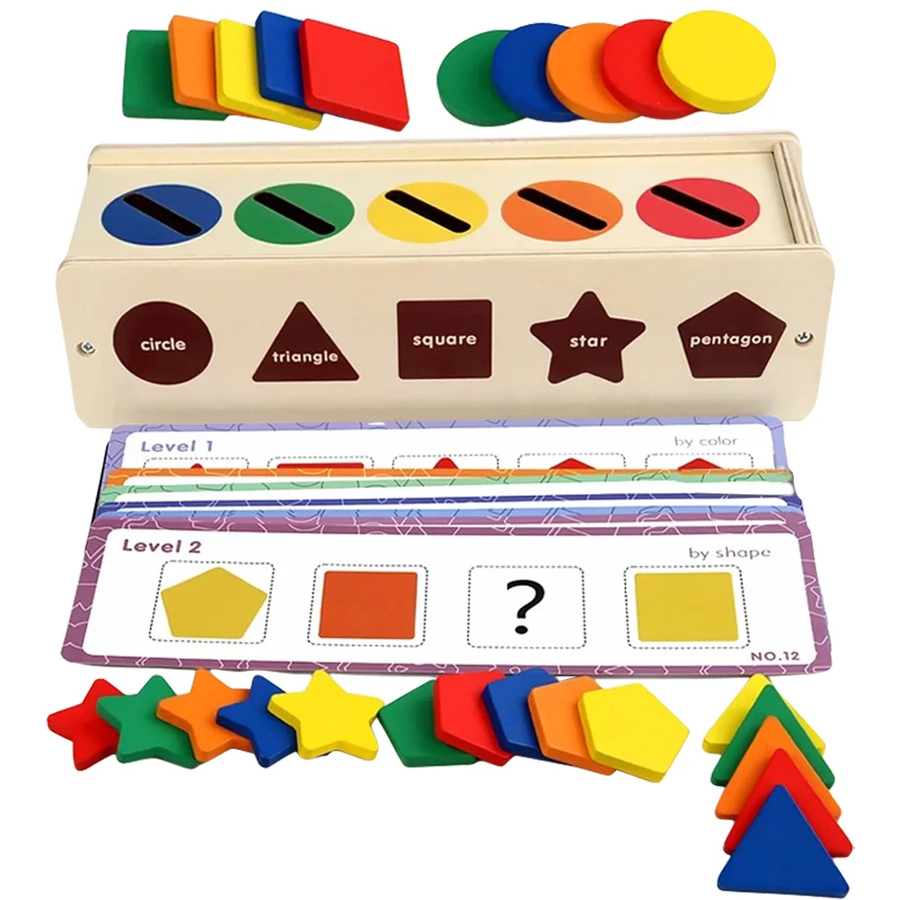 Trieur de formes pour enfants, blocs éducatifs en bois colorés pour les tout-petits, développement de la motricité Fine, Interaction Parent-enfant, 1 ensemble