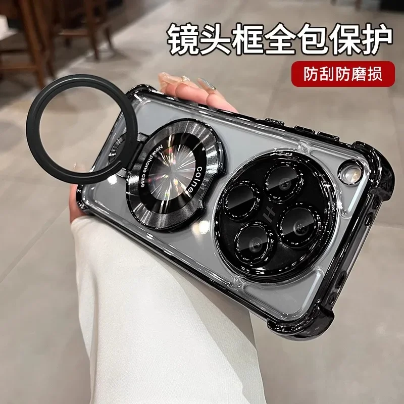 لـ OPPO Find X8 Pro حافظة مغناطيسية فاخرة مطلية وسادة هوائية ناعمة من السيليكون الشفاف لحماية الكاميرا غطاء مقاوم للصدمات #6