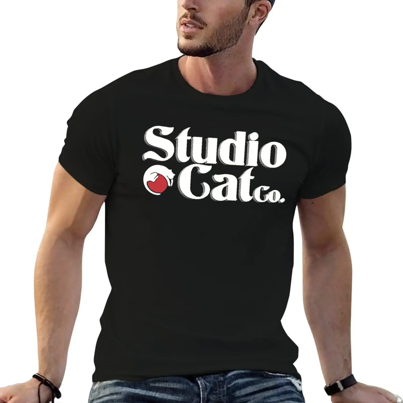 

StudioCatCo Transparent Logo T-Shirt custom shirt vintage clothes mens white t shirts