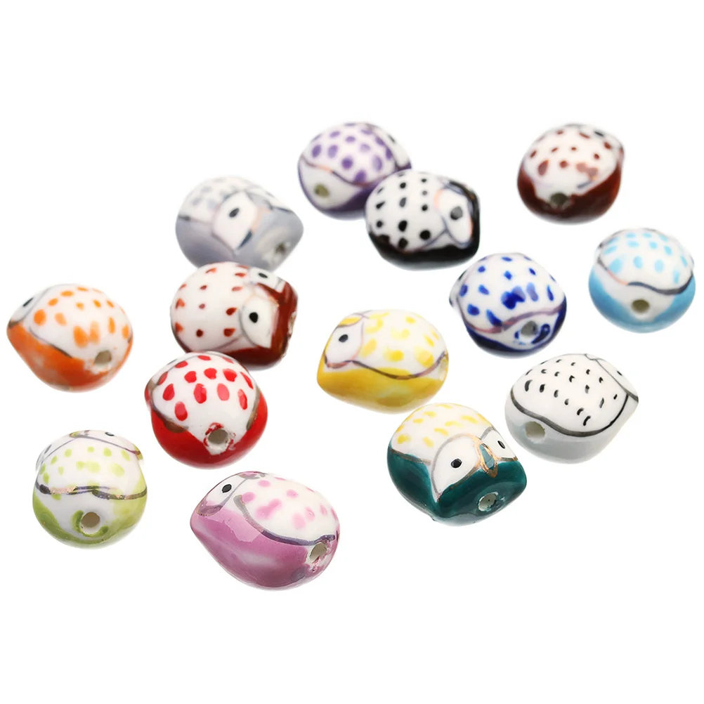 

Beads for Bracelets Novelty Funky Hand-painted Loose Jewelry Making Animal Spacer Finding Charm Keychain Pendant