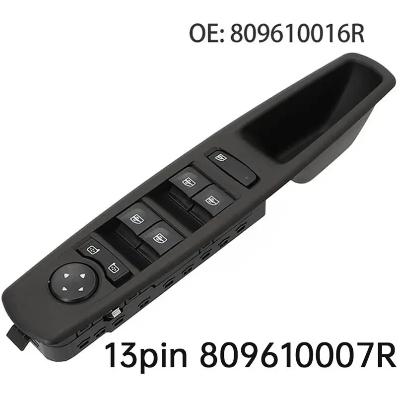 Reliable Main Control Switch Button Rower Window 13PINS 809610007R 80961-0016R For Renault Scenic Megane MK3 2009-2016
