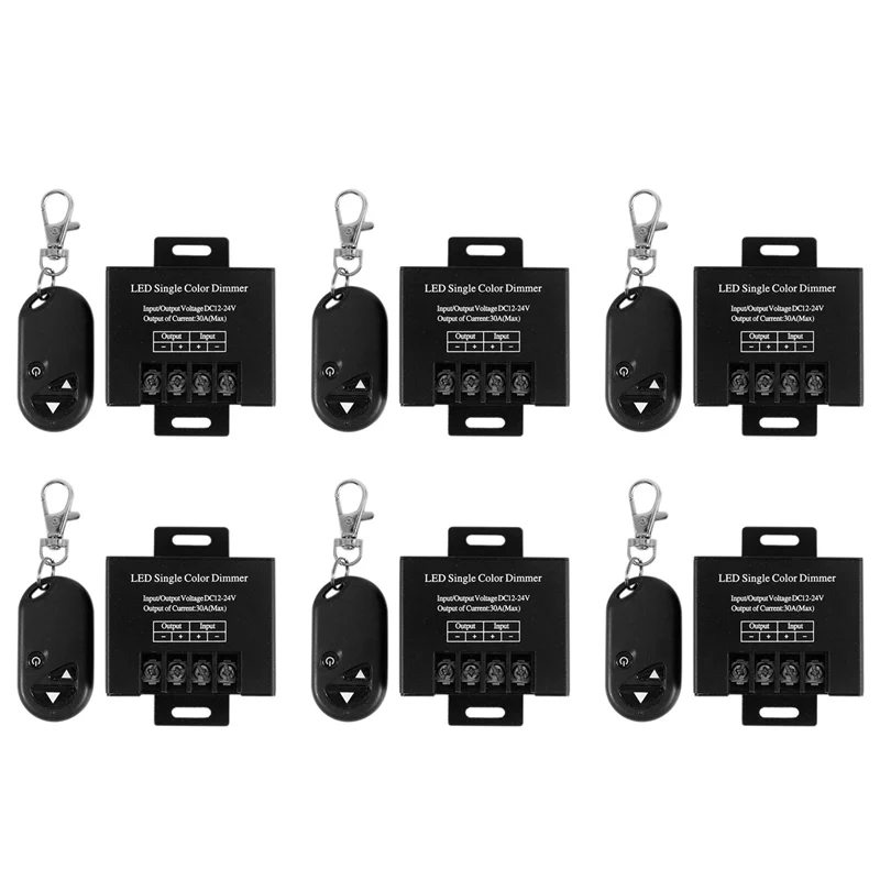 ABXF-6X 30A одноканальный светодиодный диммер с 3-клавишным беспроводным радиочастотным пультом дистанционного управления для одного цвета 5050 3528