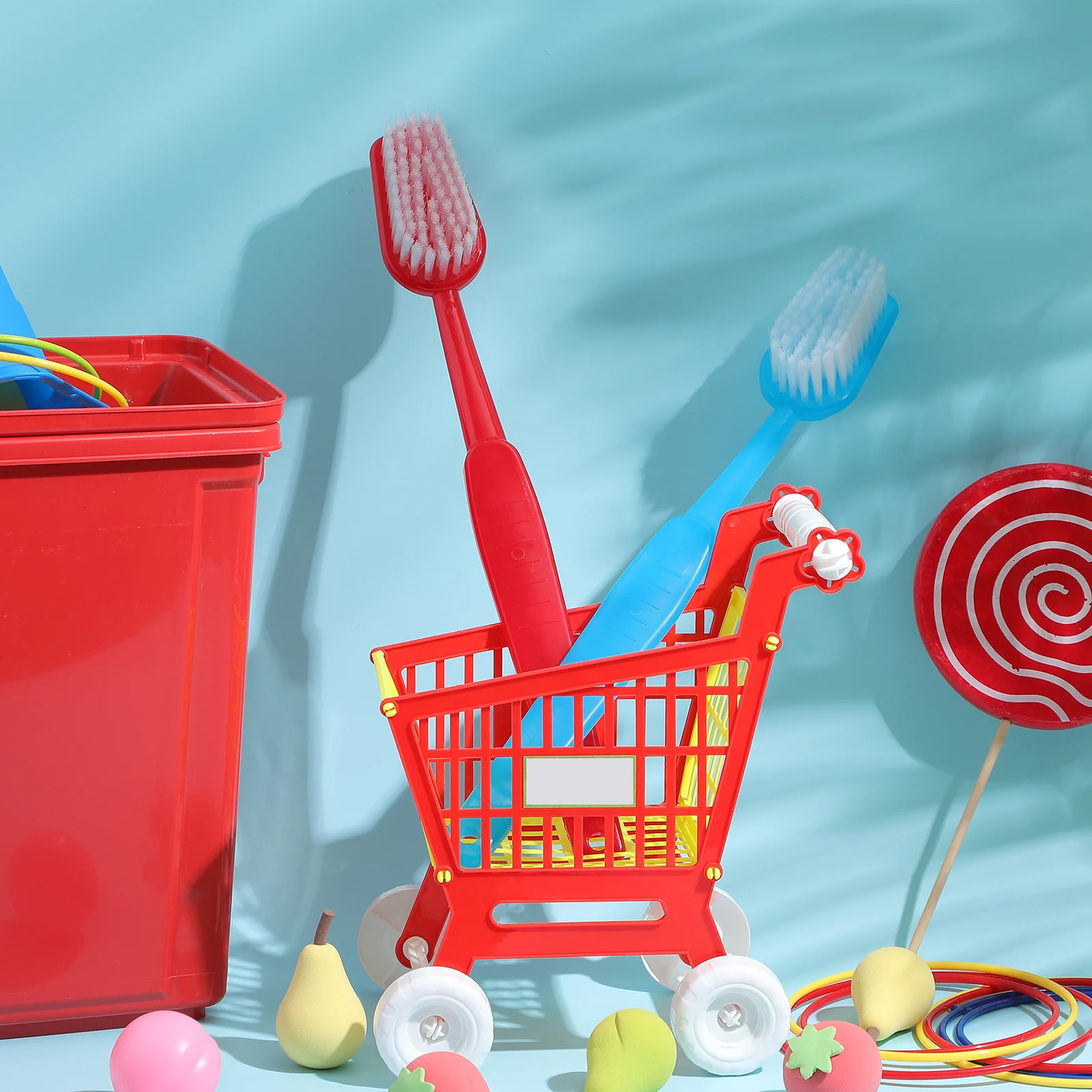 

2Pcs Giant Toothbrush Oversized Decorative Prop for Party Photo Booth Stage Performances Prank Supplies Giant Toothbrush