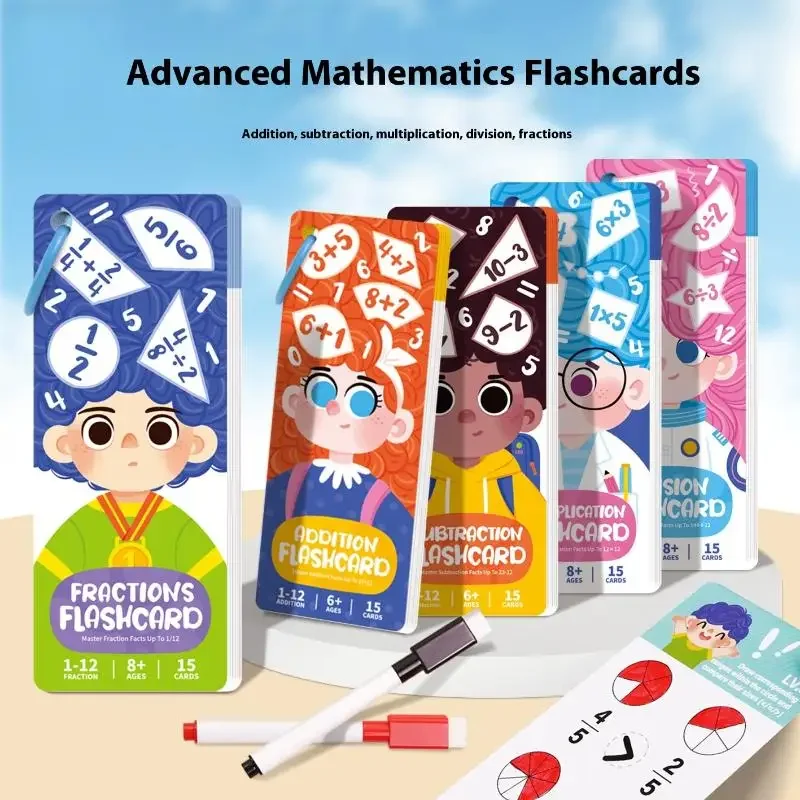 1 Set Bambini Addizione Sottrazione Moltiplicazione Divisione Matematica Giocattolo Educativo Frazione Apprendimento Flashcard Per La Scuola Primaria