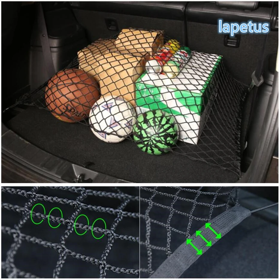 

Trunk Rear Storage Cargo Luggage Mesh Net Holder With 4 Hooks Cover Car Accessories Fit For Mitsubishi Outlander 2014 - 2022