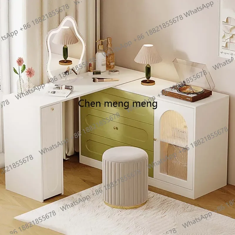 

Minimal Bedroom Dresser Drawers Green Desings Modern Wooden Dressing Table Makeup Mirror Women Comoda Pra Quarto Salon Furniture