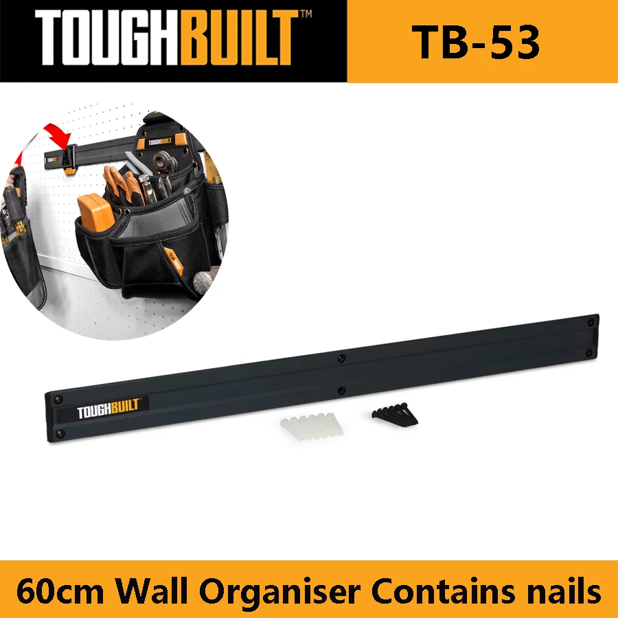 

TOUGHBUILT TB-53 60cm Wall Organiser (Contains nails) Special Wall Hanging Board for Tool Bag Wall Plate Tool Accessories