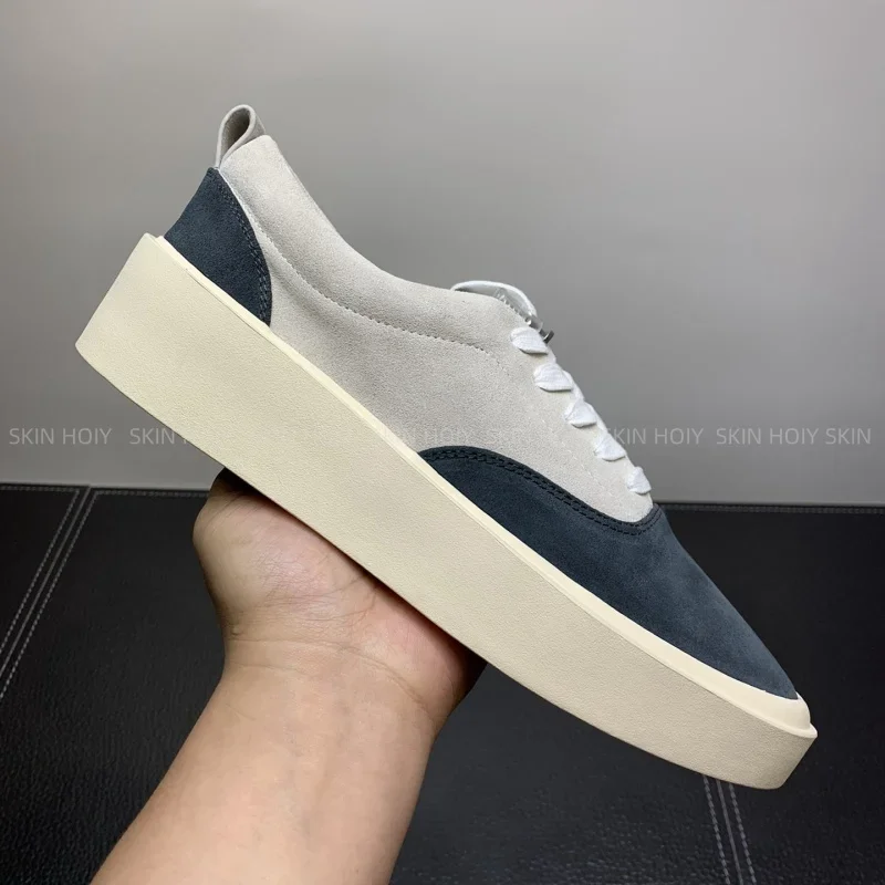 

Новая мужская повседневная обувь высшего качества на плоской подошве, размер 38–44, спортивная спортивная обувь на шнуровке с круглым носком, удобная кожаная повседневная обувь разных цветов