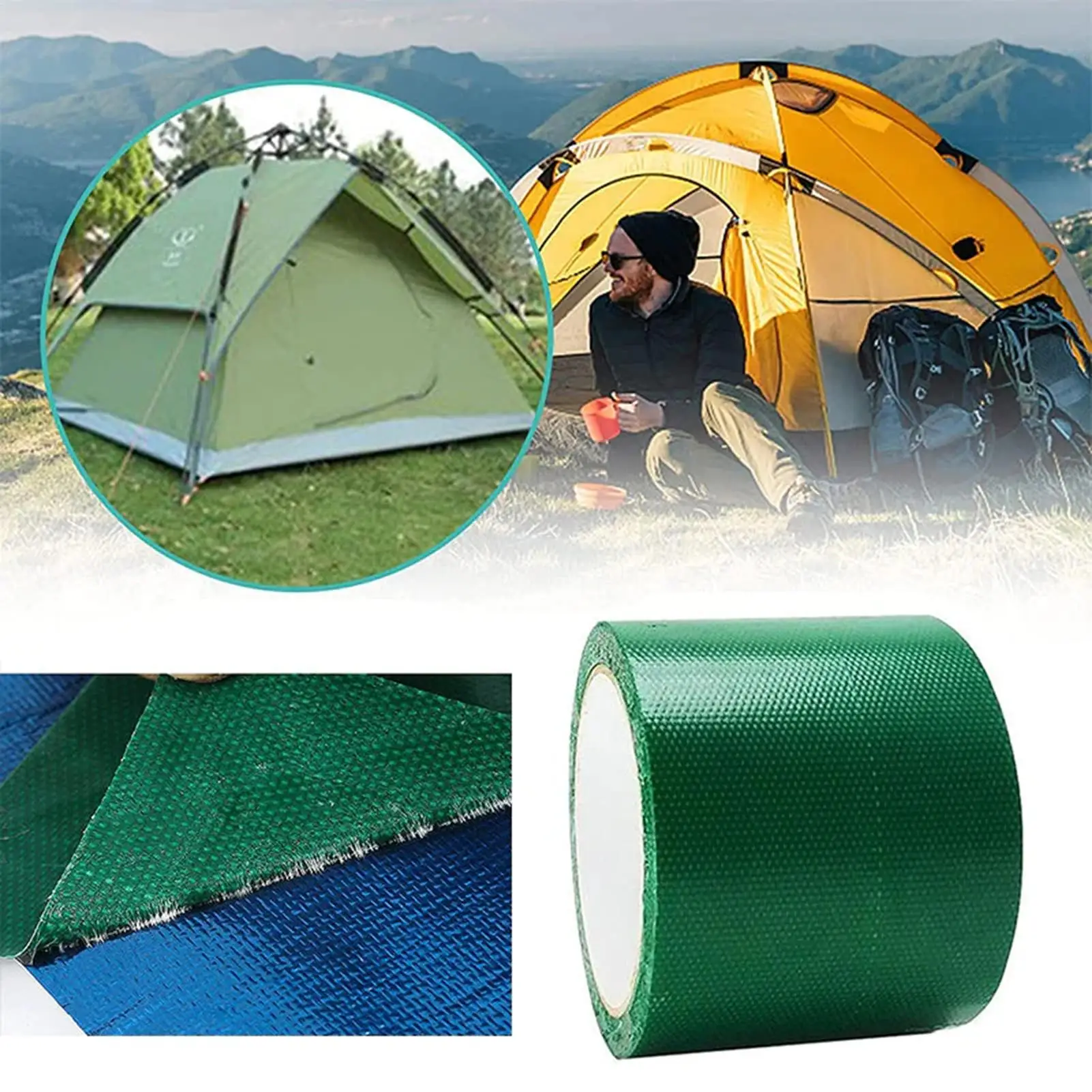 

8cm*5m High Adhesive Tent Repair Tape Universal Waterproof Awning Cloth Repair Tape For Outdoor Camping Tent Accessories