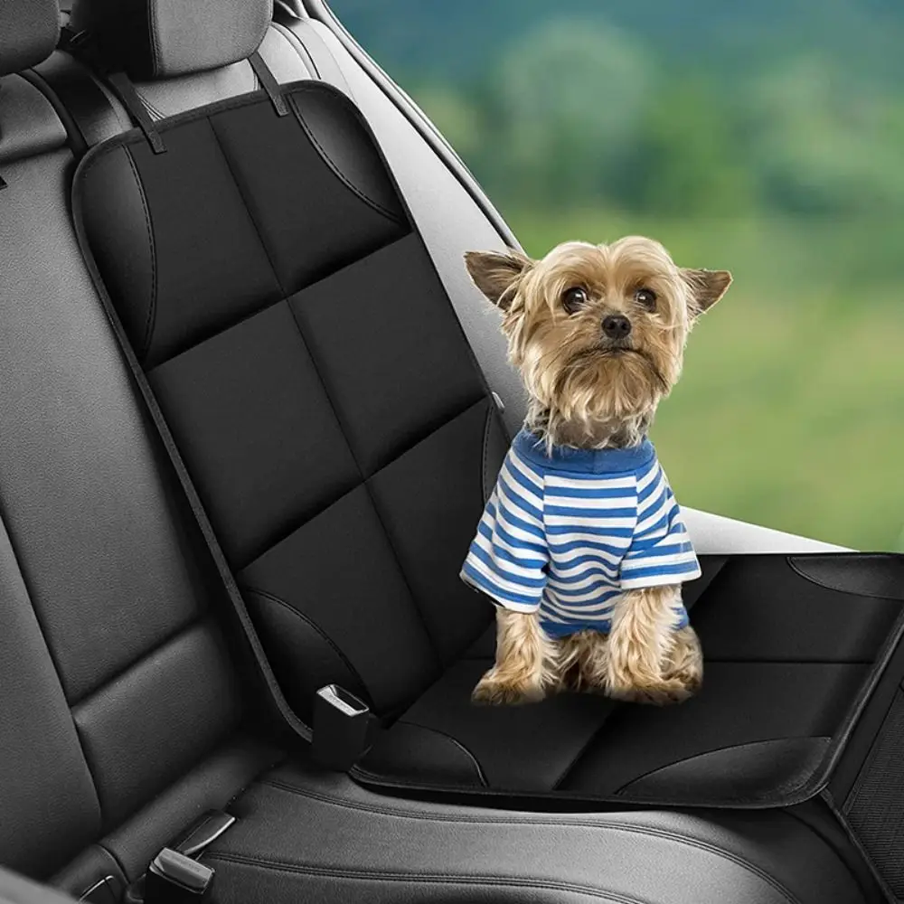 Waterproof Car Seat Protector Anti Slip Thick Pad Back Seat Covers Leather Reinforced Corners Durable Seat Protection Mat Pet