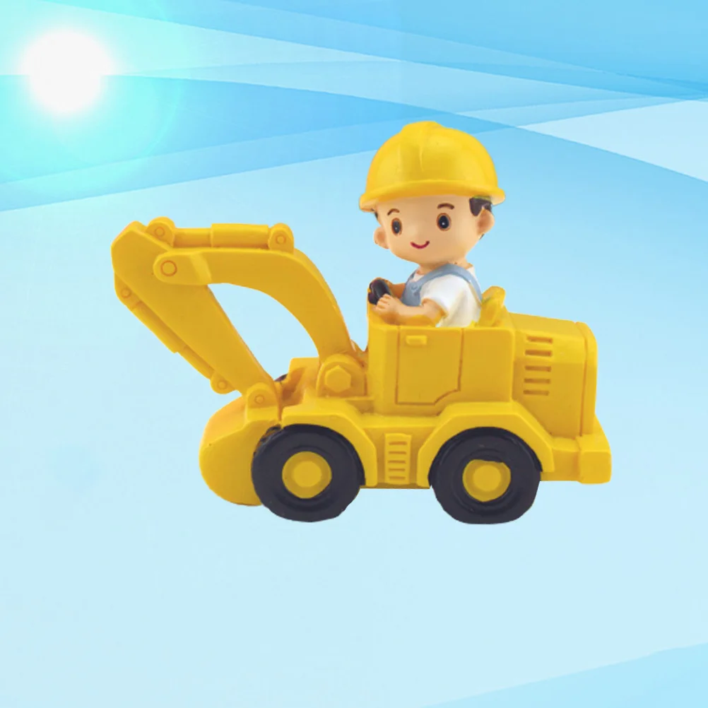 

Creative Cartoon Cake Ornament Excavator Cake Decor Home Office Desk Party Decoration Unique Gift