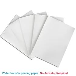 Without Activator 10pcs/Lot A4 Size Water Transfer Paper Transparent Printing Paper Clear DIY Decal Paper For Laser Printer