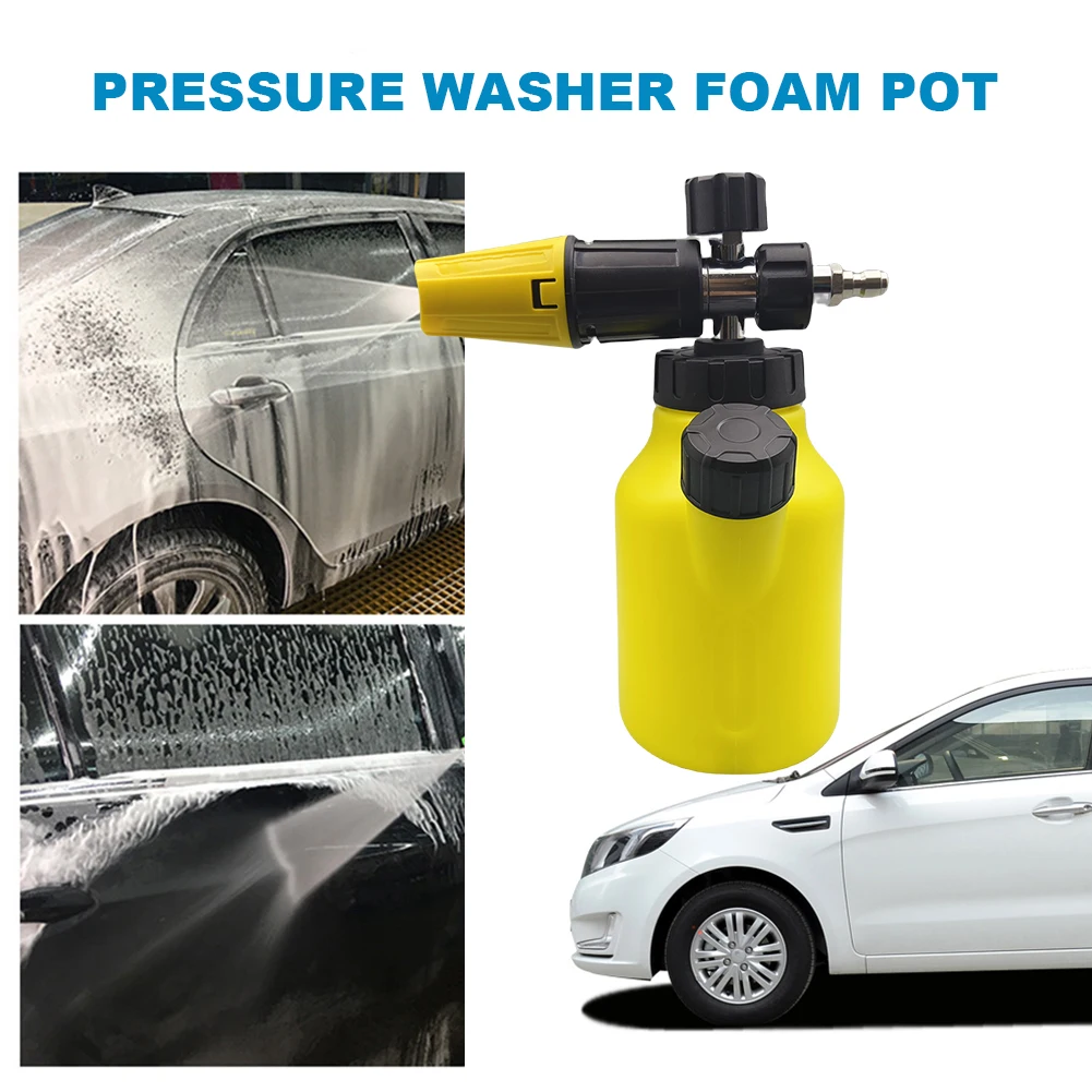 Snow Foam Lance Washer Adjustable Spray Angle Car Wash Gun 1L Pressure Spray Bottle 1/4 Quick Connect for Car Washing Cleaning