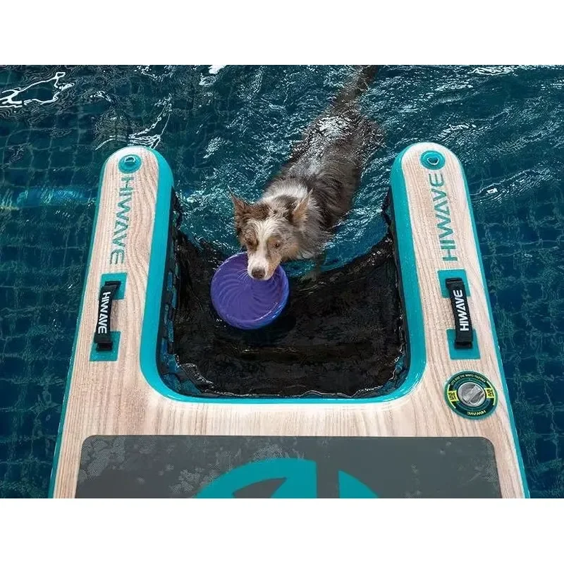 PF Outdoor Drop Stitch Inflatable Dog Ramp for Boat Dog Floats for Pool Suitable Large Dogs