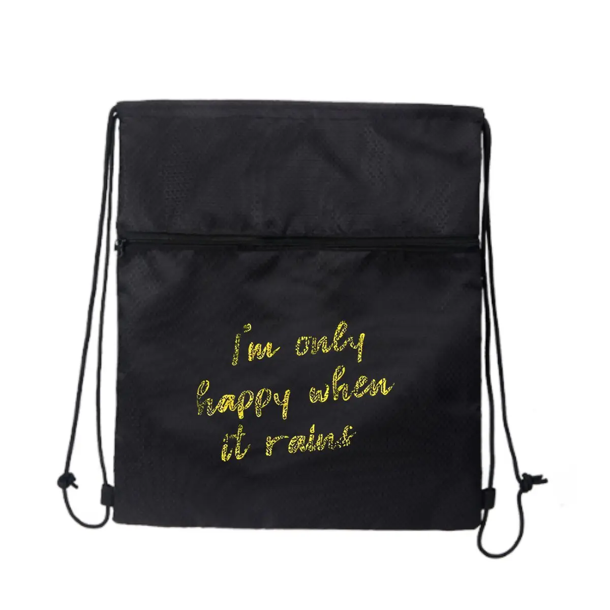 

Happy When It Rains A Moody Vibes Logo Легкий портативный дорожный рюкзак с академическим принтом Легкий простой спортивный рюкзак